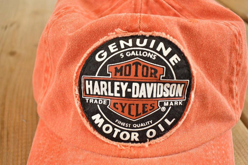 Vintage 1990s Harley Davidson Motorcycles Snapback Dad Hat / 90's Embroidered Motorcycle Cap