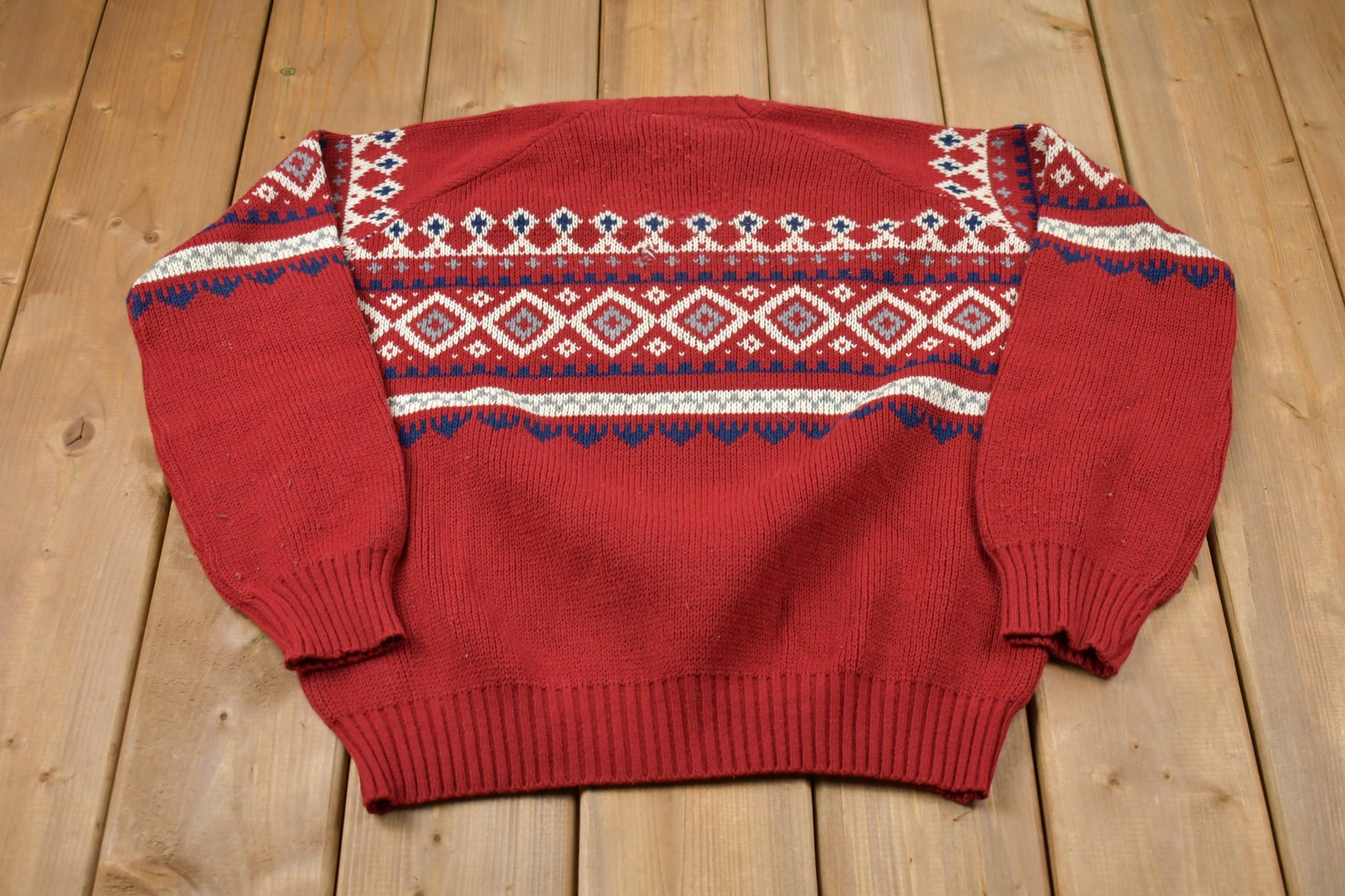 Vintage 1990s Abstract Knitted Sweater /