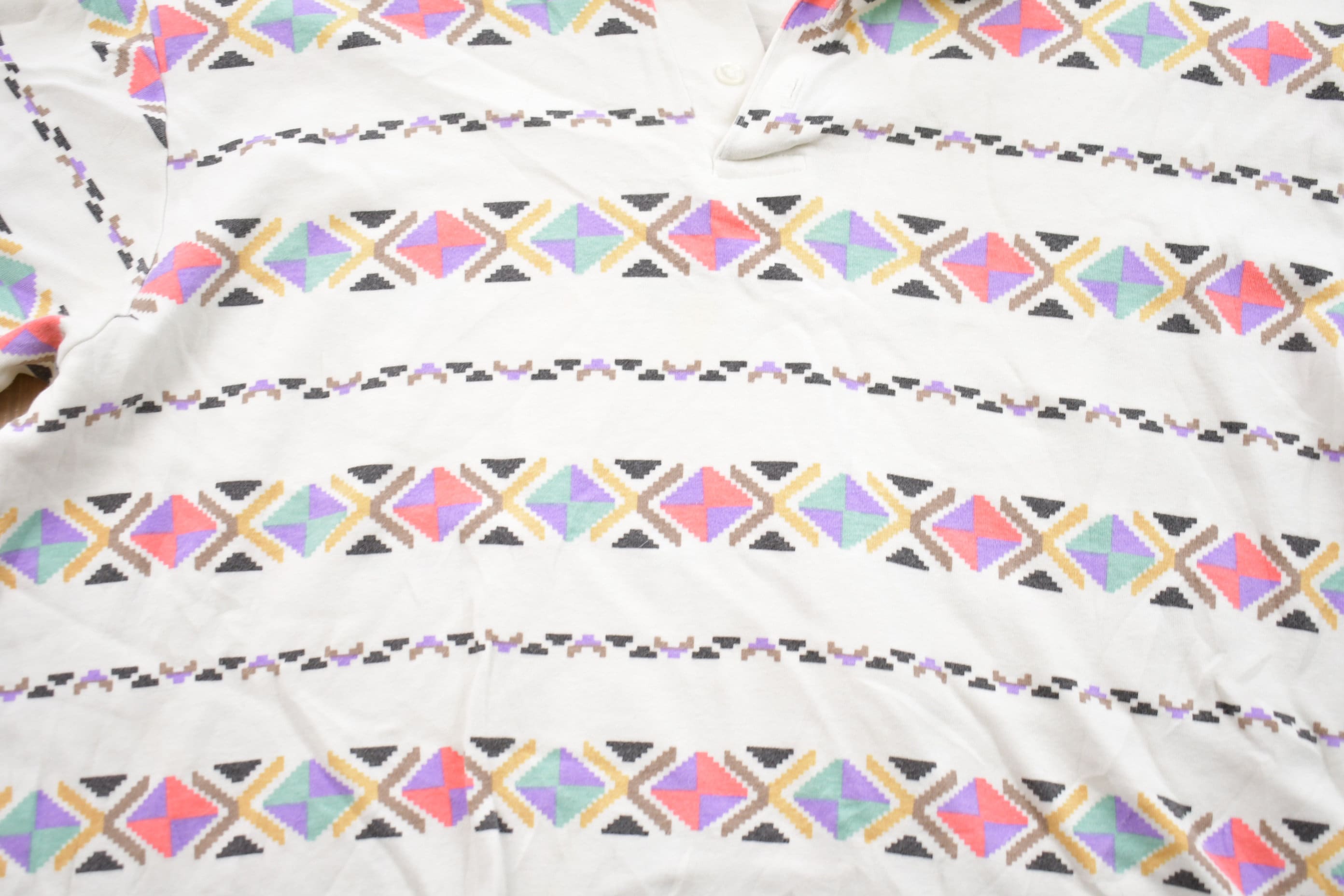 Vintage 1990s Linksport All Over Print Polo Shirt