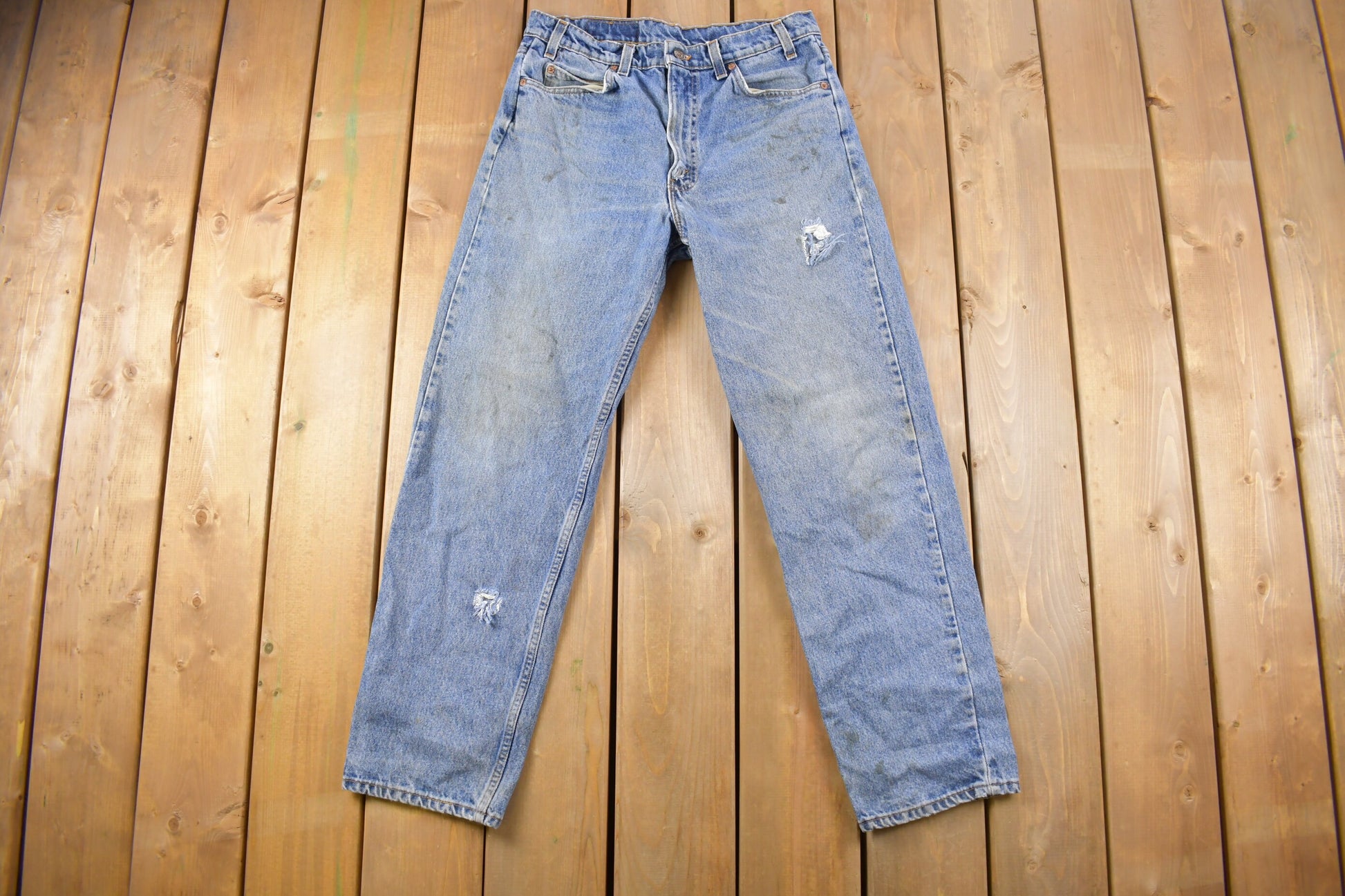 Vintage 1980s Levi's 550 Orange Tab Denim Jeans Size 31 x 30