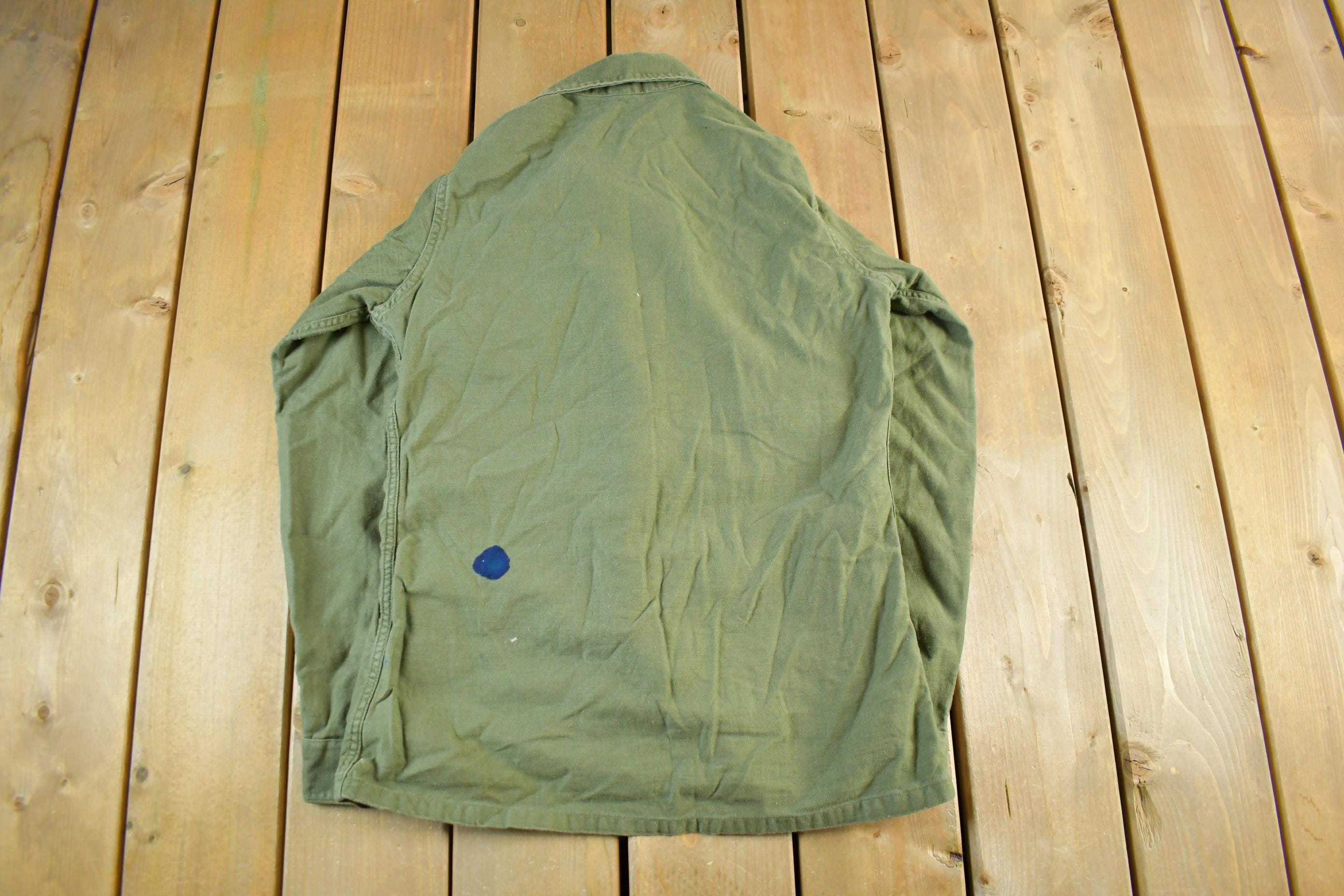 Vintage 1960s OG-107 Military Sateen Shirt Men's Medium