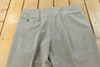 Vintage 1980s Pierre Cardin Houndstooth Pleated Wool Trousers Size 39 x 28.5