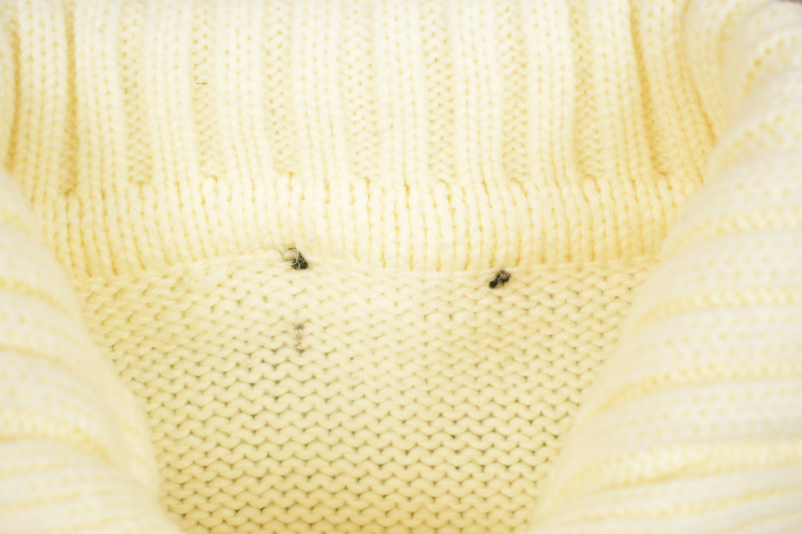 Vintage Cable Knit Quarter Button Up Sweater