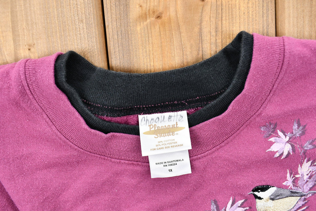 Vintage 1990s Embroidered Birds Crewneck
