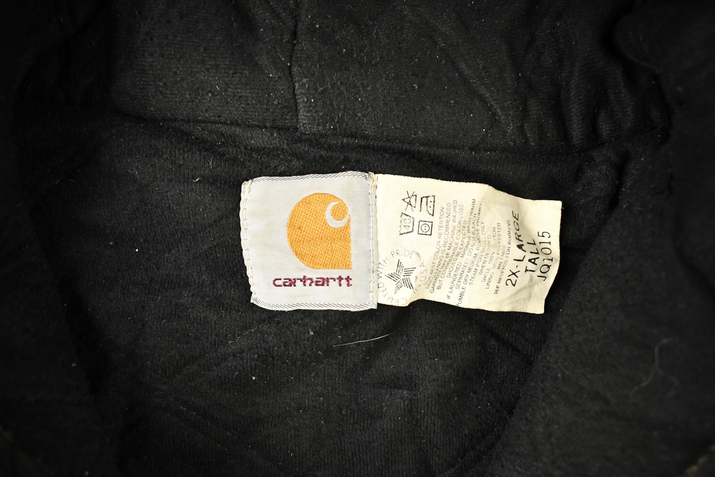 Vintage 1980s Distressed Carhartt Hooded Work Jacket