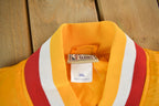 Vintage 2000s Hardwood Classics Atlanta Hawks NBA Basketball Embroidered Snap Button Satin Bomber Jacket Mens 3XL