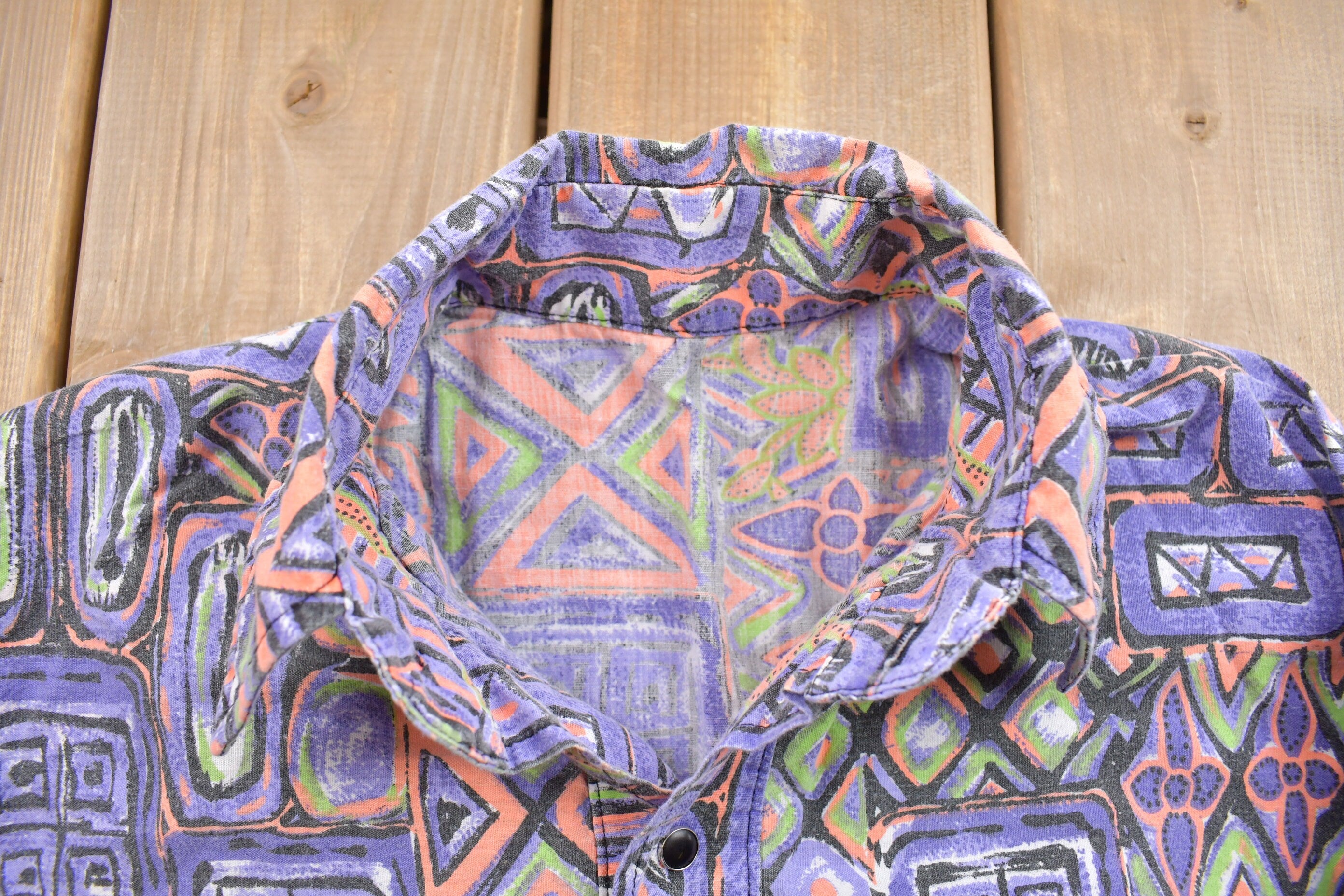 Vintage 1990s Hippie Button Up Shirt