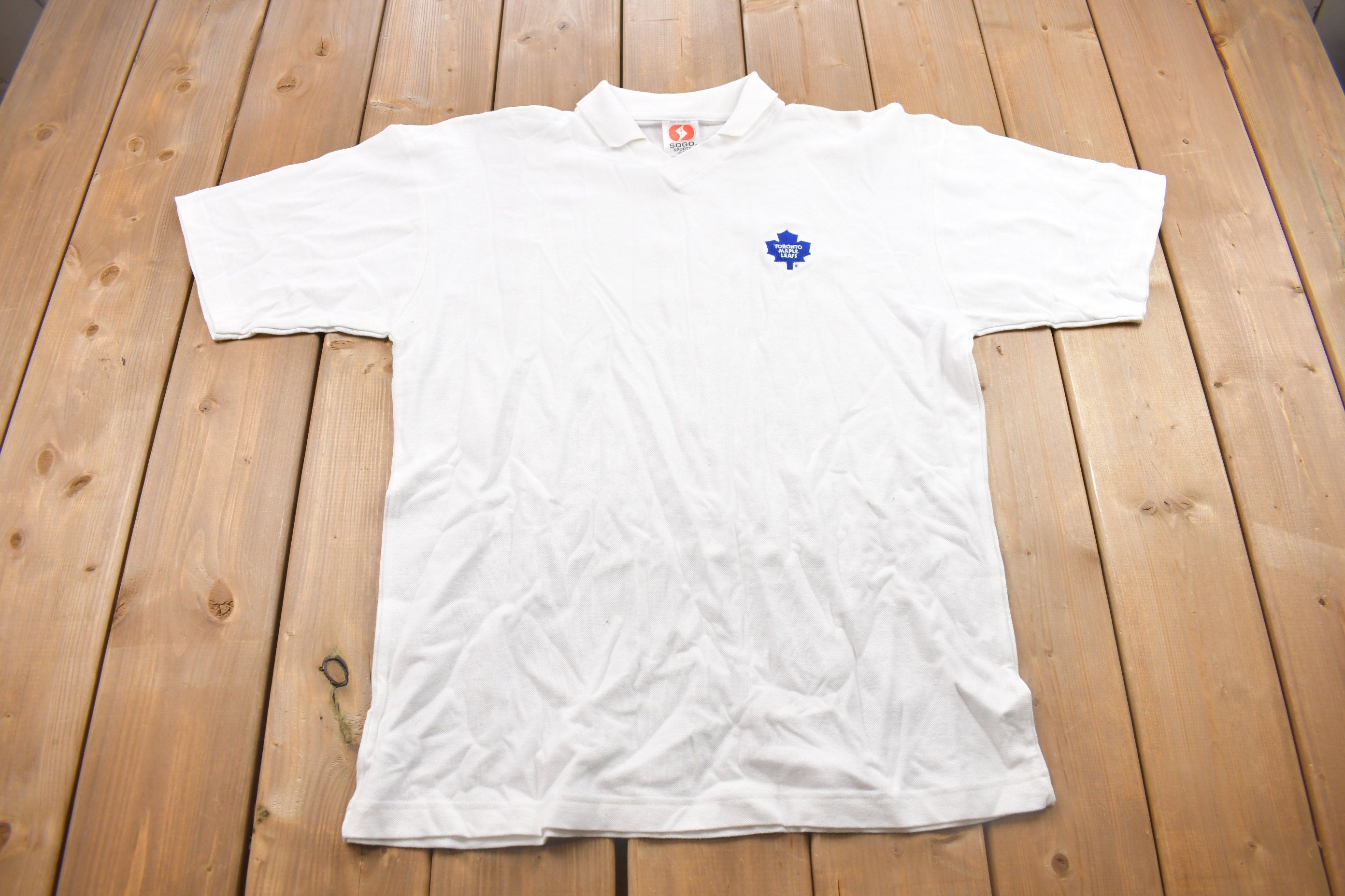 Vintage 1990s Toronto Maple Leafs Collared T-Shirt