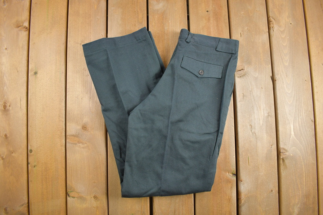 Deadstock Vintage 1960s Champion Pleated Lined Trousers Size 30 x 30.5