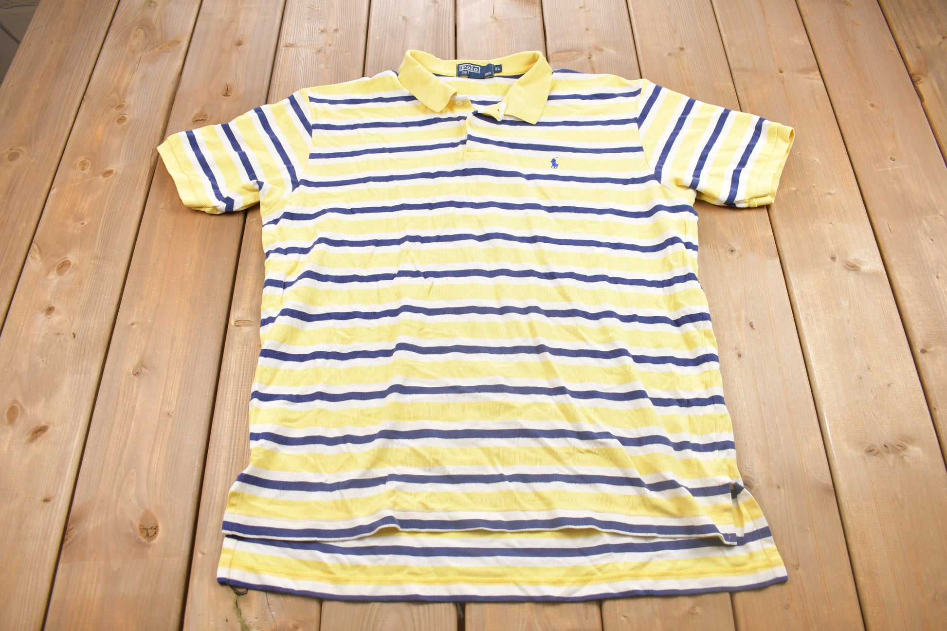 Vintage 1990s Polo Ralph Lauren Striped Collared Shirt
