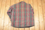 Vintage 1990s Five Brother Plaid Lined Button Up Shirt Men's L /