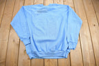 Vintage 1980s Light Blue Blank Raglan Crewneck Sweatshirt