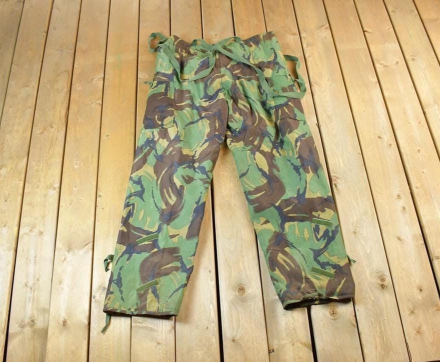 Vintage 1990s Army Camouflage Protector Suit Pants Size L