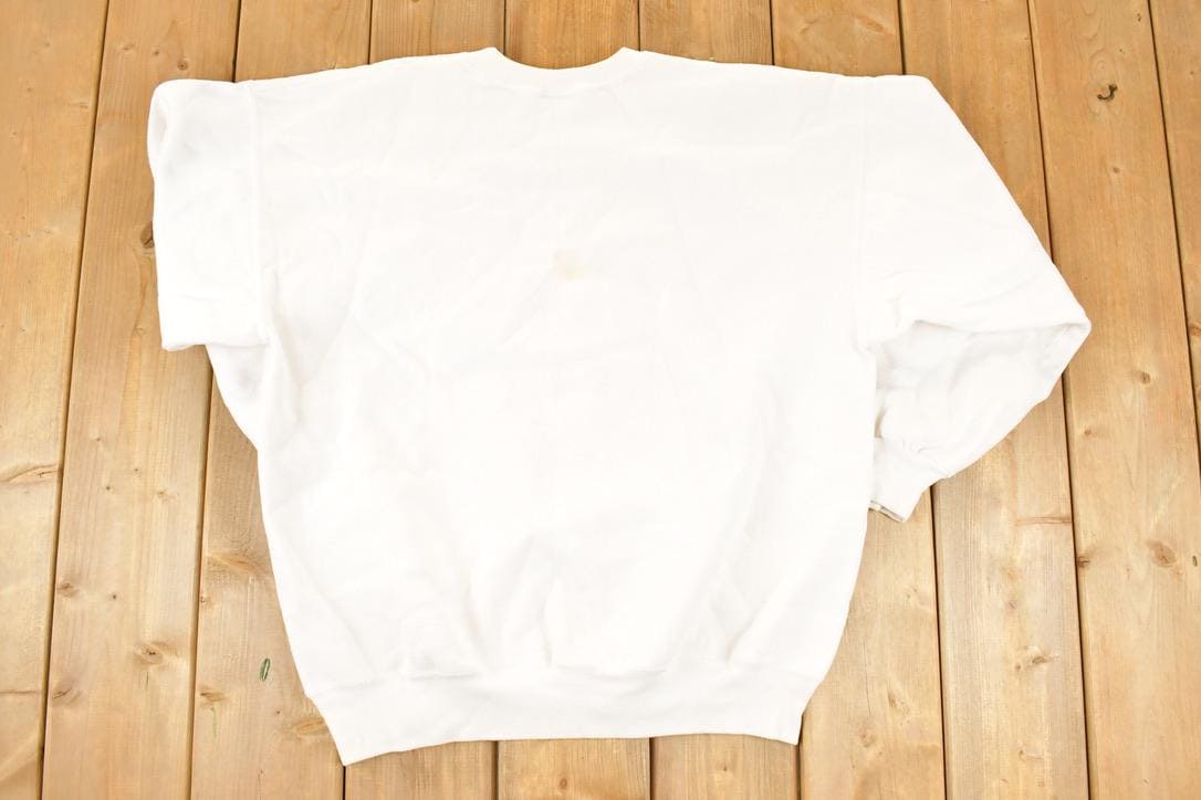 Vintage 1980s Joy To The World Cute Caroling Teddy Bear Christmas Crewneck Sweatshirt Women's L