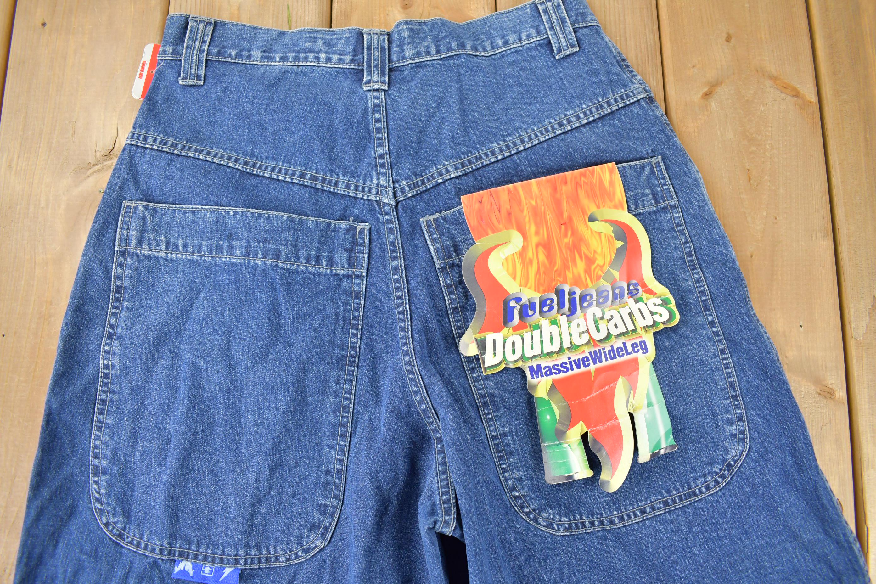 Vintage 1990s Deadstock Massive Wide Leg FUEL Jeans Size 30 x 28
