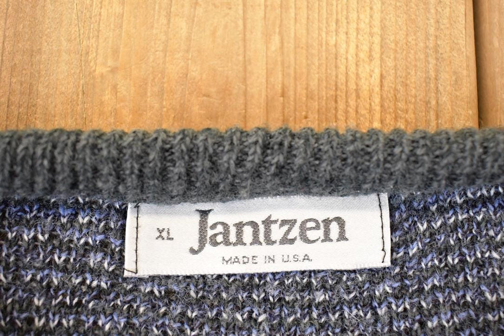 Vintage 1990s Jantzen Abstract Knit Crewneck Sweater Mens L