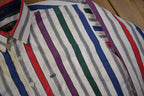 Vintage 1990s Alexander Julian Colours Button Up Striped Shirt