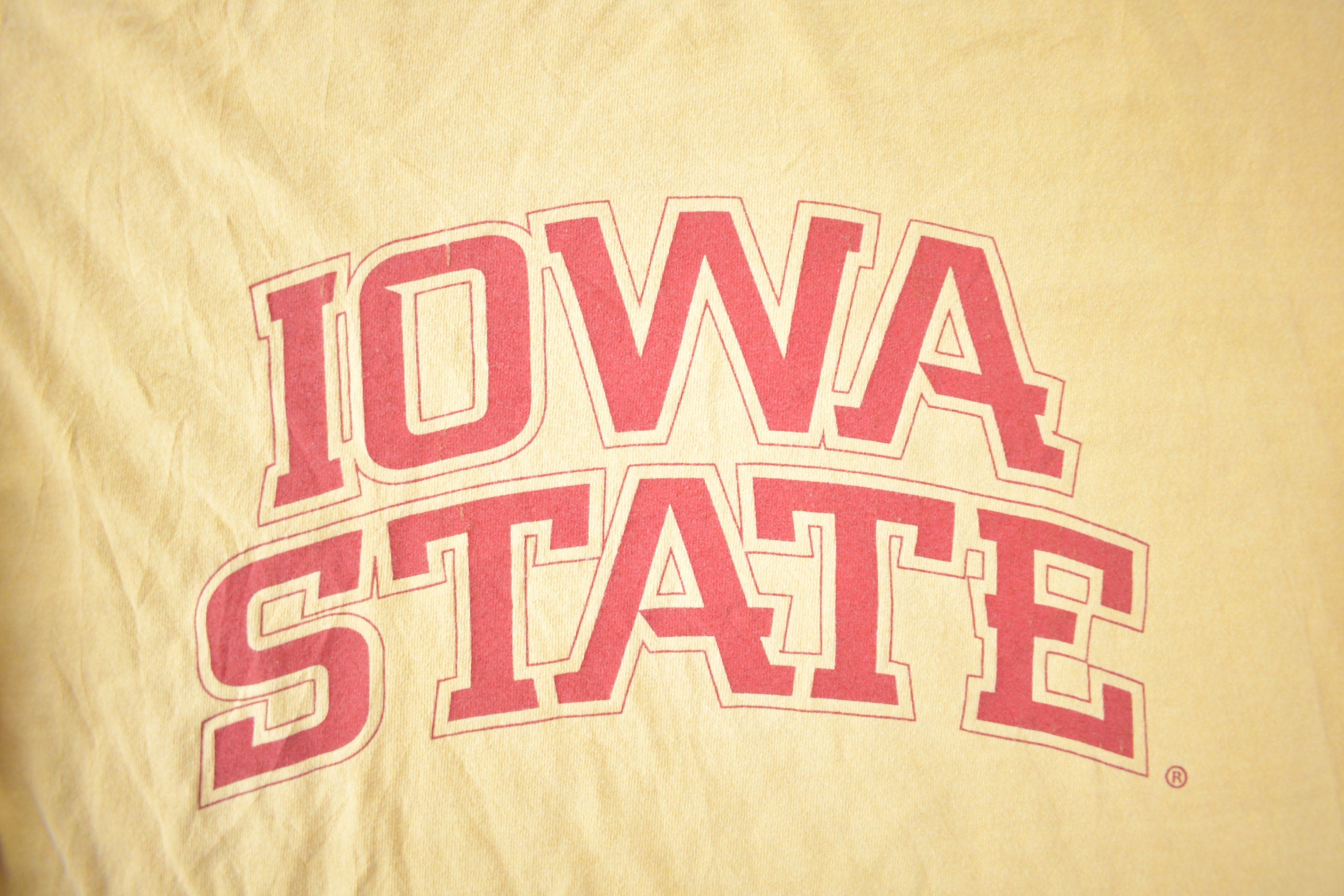 Vintage 1990s Iowa State Univsersity Collegiate Long T-Shirt Made In USA Size M