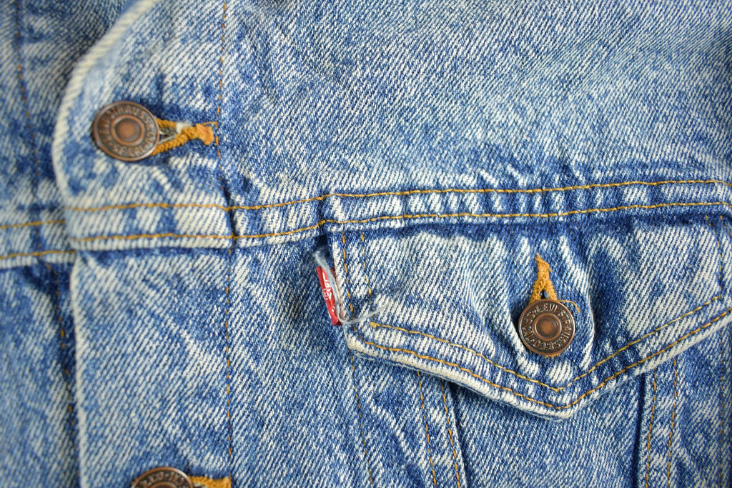 Vintage 1980s Levis Denim Trucker Jean Jacket Men's Medium