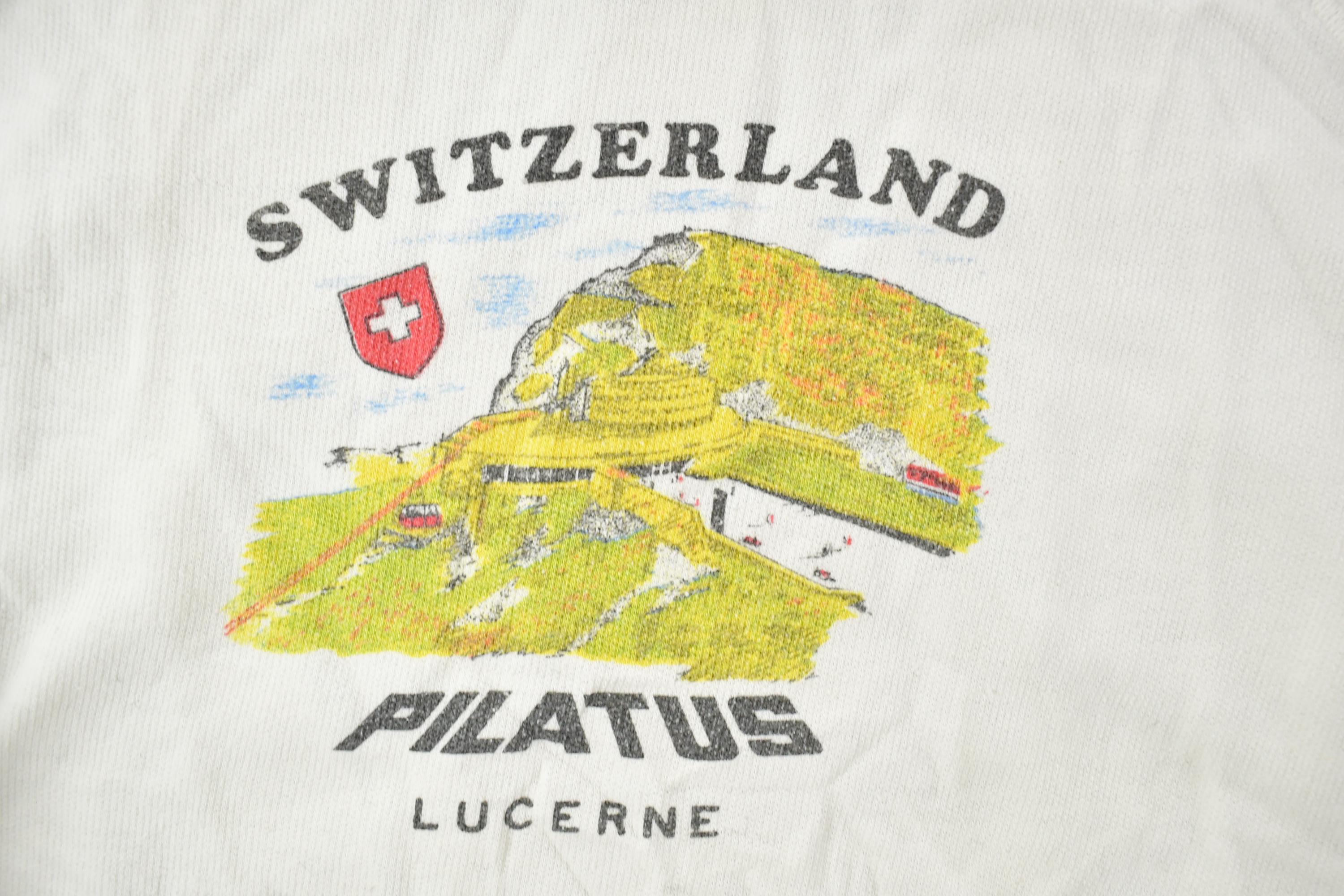 Vintage 1990s Switzerland Pilatus Lucerne Crewneck Sweatshirt