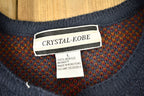 Vintage 1990s Crystal-Kobe Fall Leaves Cardigan Sweater