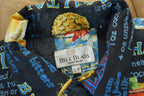 Vintage 1990s Bill Blass Summer Cocktail Recipes Graphic Button Up Shirt