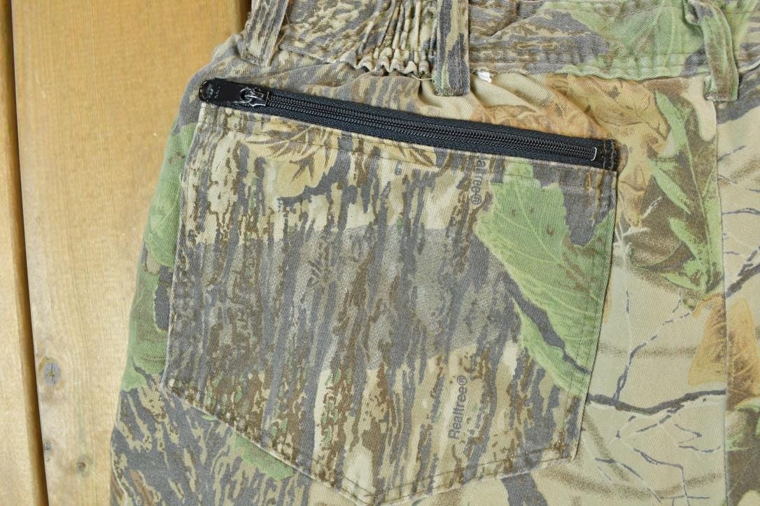 Vintage 1990s Walls Blizzard Pruf Zip Camo Army Camouflage Cargo Pants Size XL