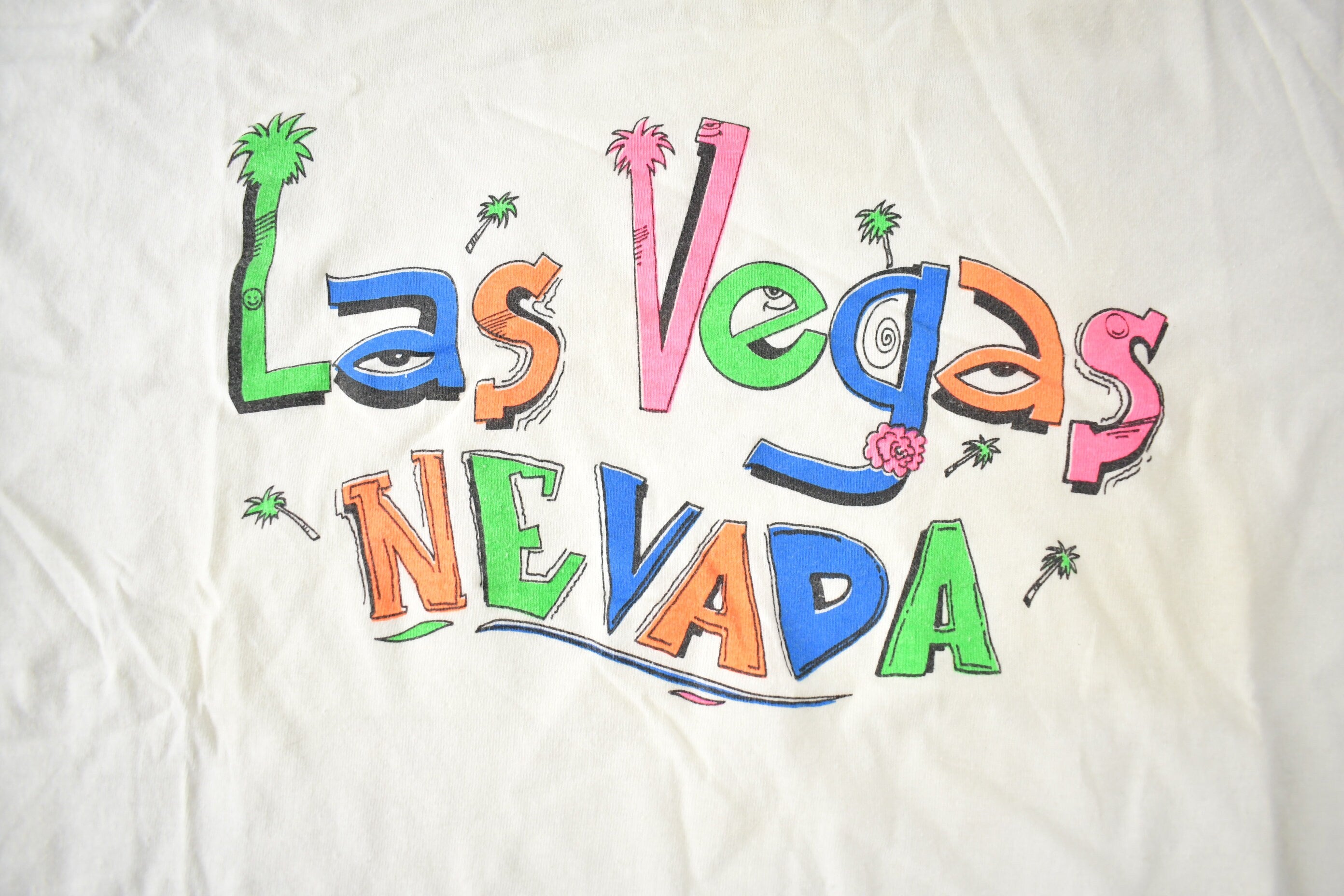 Vintage 1980s Las Vegas Souvenir Travel T Shirt Made In USA
