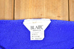 Vintage 1980s Blair Floral Knit Crewneck Sweater Women's XL