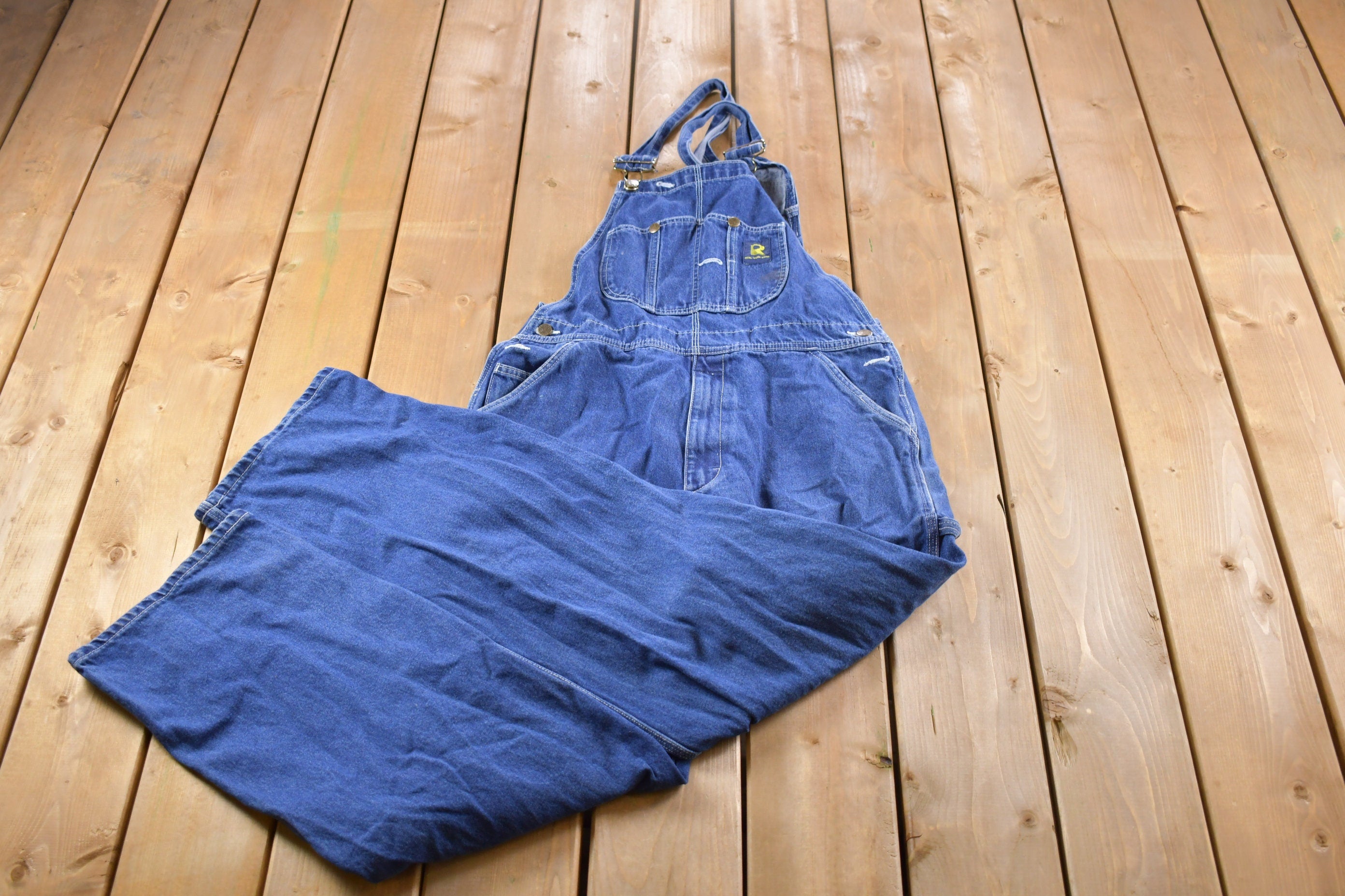 Vintage 1990s Real Work Wear Denim Jean Overalls Size Medium