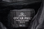 Vintage 1990s Oscar Piel USA Leather Varsity Jacket