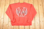 Vintage 1990s Wisconsin Badgers All Seeing Eye University Crewneck Sweater Men's L