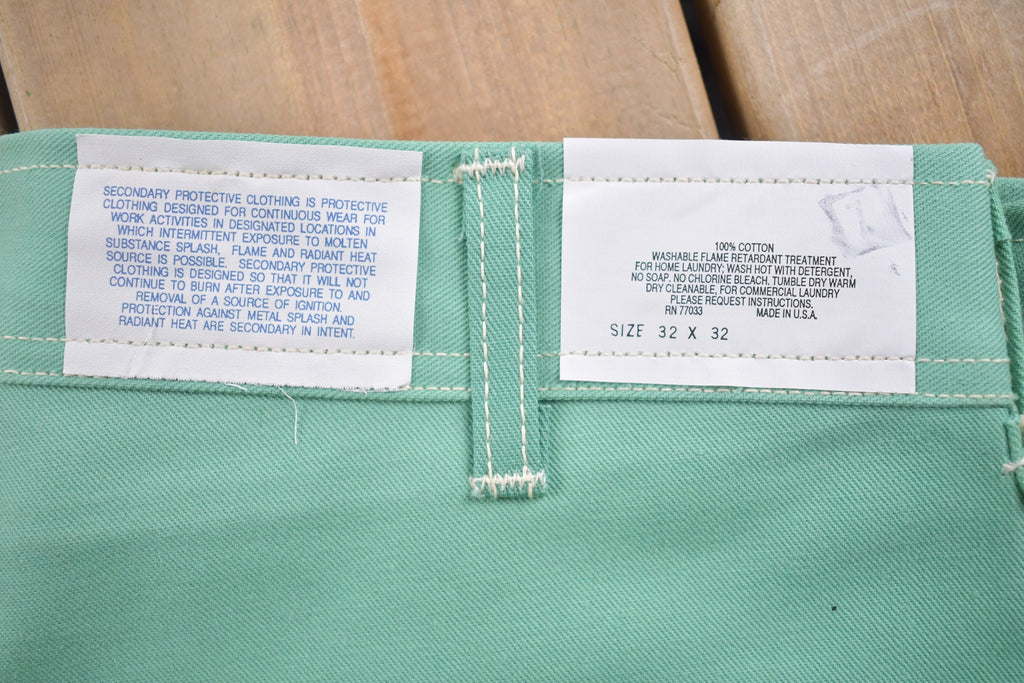 Vintage 1980's Seafoam Green Straight Leg Jeans 32 x 32