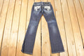 Vintage Deadstock Y2K Grace In LA Bedazzled Bootcut Low Rise Jeans Women's Size 26 x 32