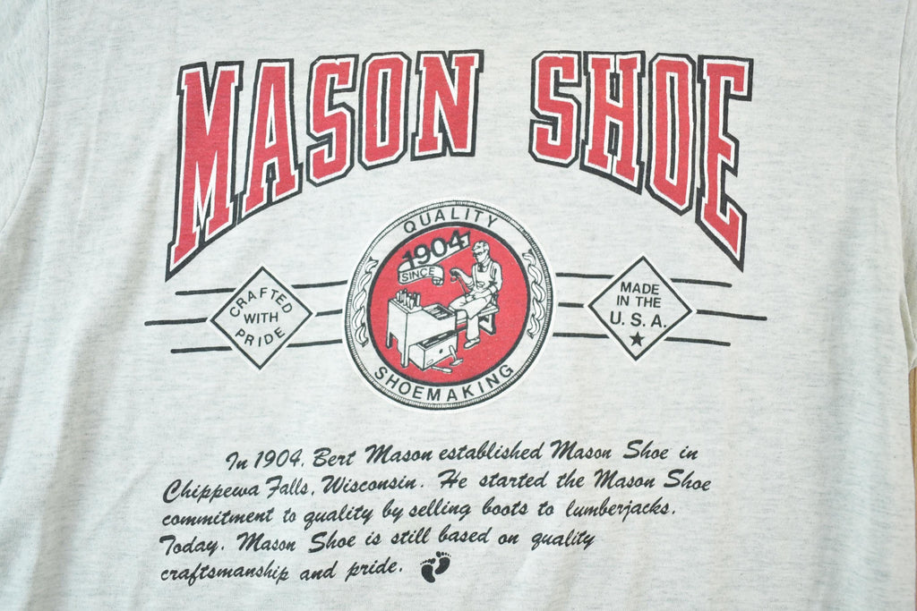 Vintage 1990s Mason Shoe Crafted With Pride Souvenir T-Shirt Mens M