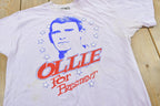 Vintage 1988 Ollie for President Oliver North Cartoon T-Shirt Mens