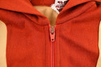 Vintage 1990s Dunlop Sportswear Red and Tan Blank Zip Up Hoodie