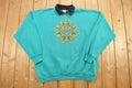 Vintage 1990s Abstract Butterfly Collared Sweatshirt