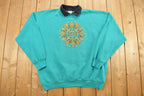 Vintage 1990s Abstract Butterfly Collared Sweatshirt