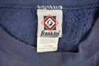 Vintage 1990s Navy Franklin Sports Blank Crewneck Sweatshirt