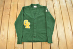 Vintage 1950s Bristol Collegiate Sportswear Knit Cardigan Sweater Men's Medium