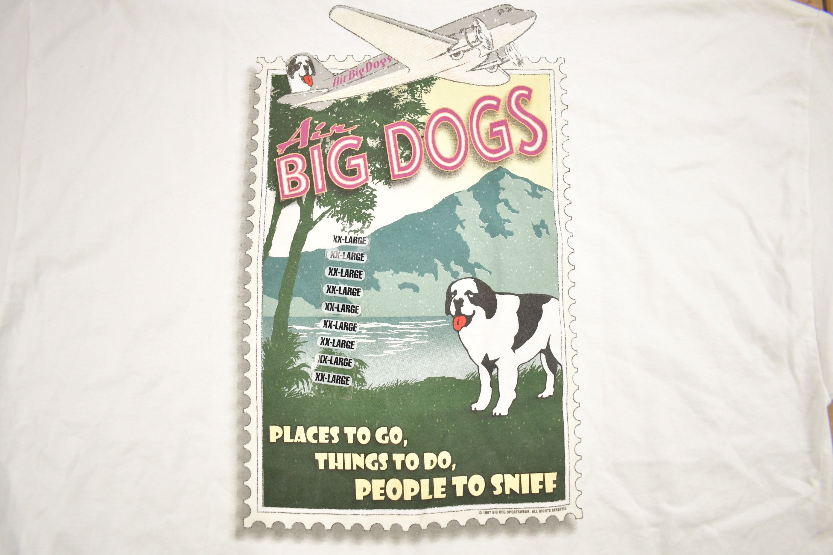 Vintage 1997 Deadstock Air Big Dogs Graphic T Shirt