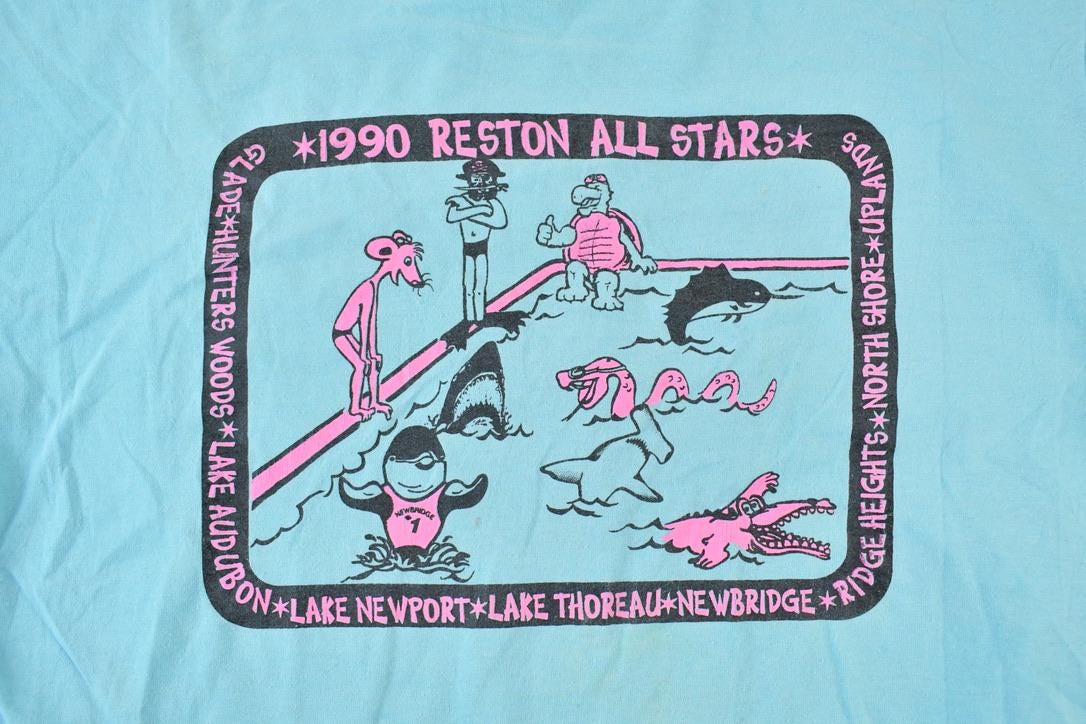 Vintage 1990 Screen Stars Best Reston ALL Stars Single Stitch T-Shirt