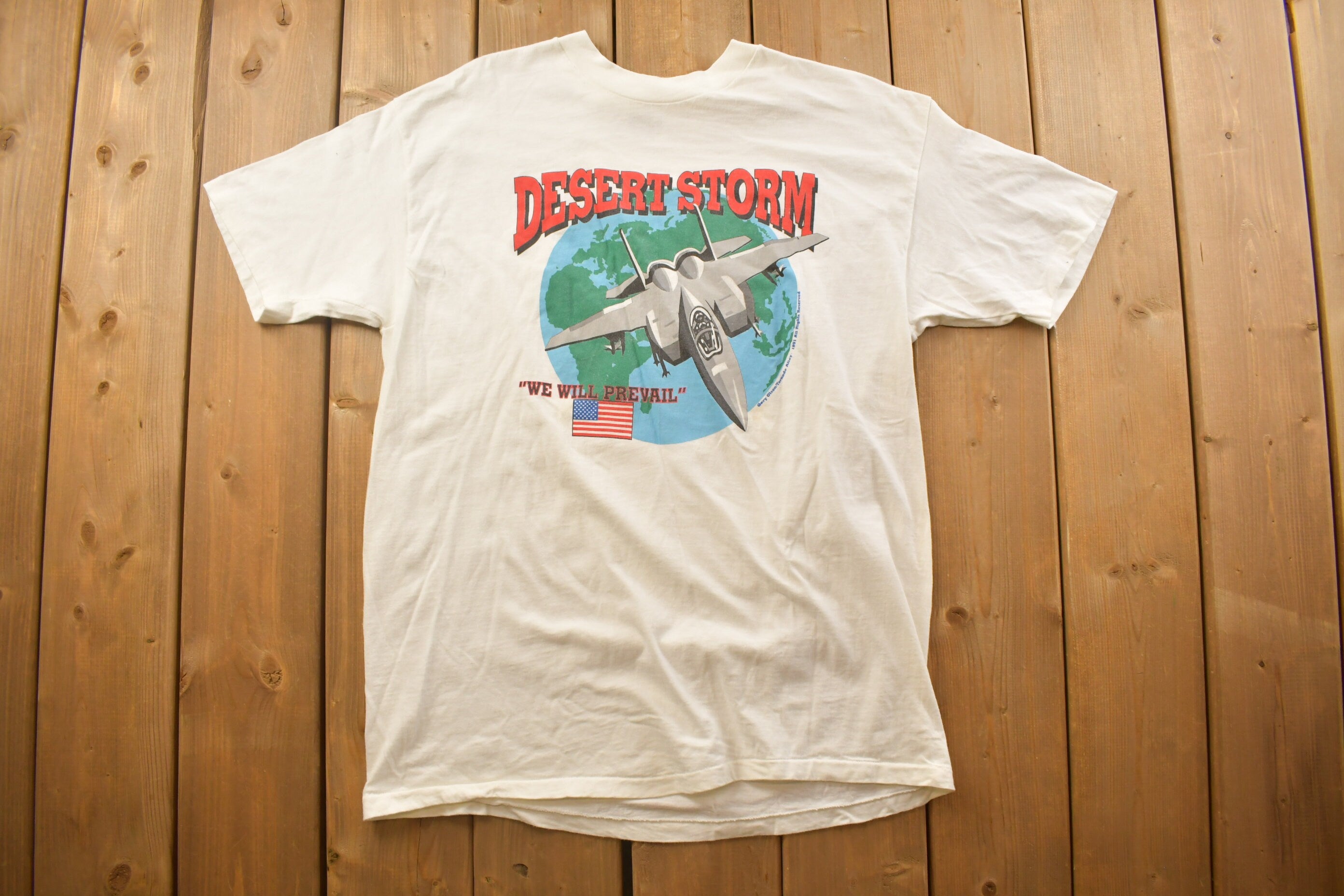 Vintage 1990s Dessert Storm Graphic T Shirt  Vintage T Shirt  Streetwear  Graphic Tee  Made In