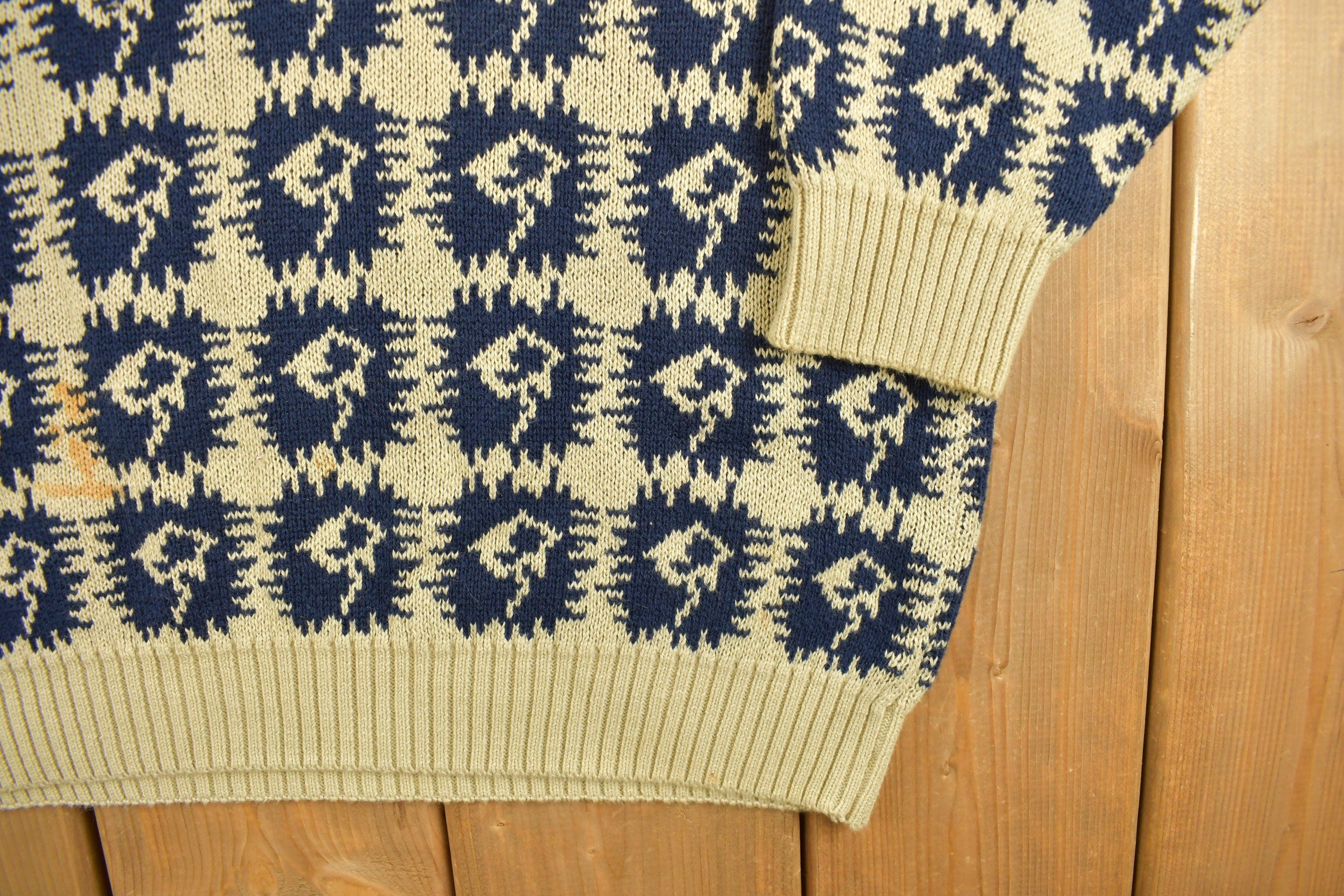 Vintage 1990s Ports International Knitted Crewneck Sweater