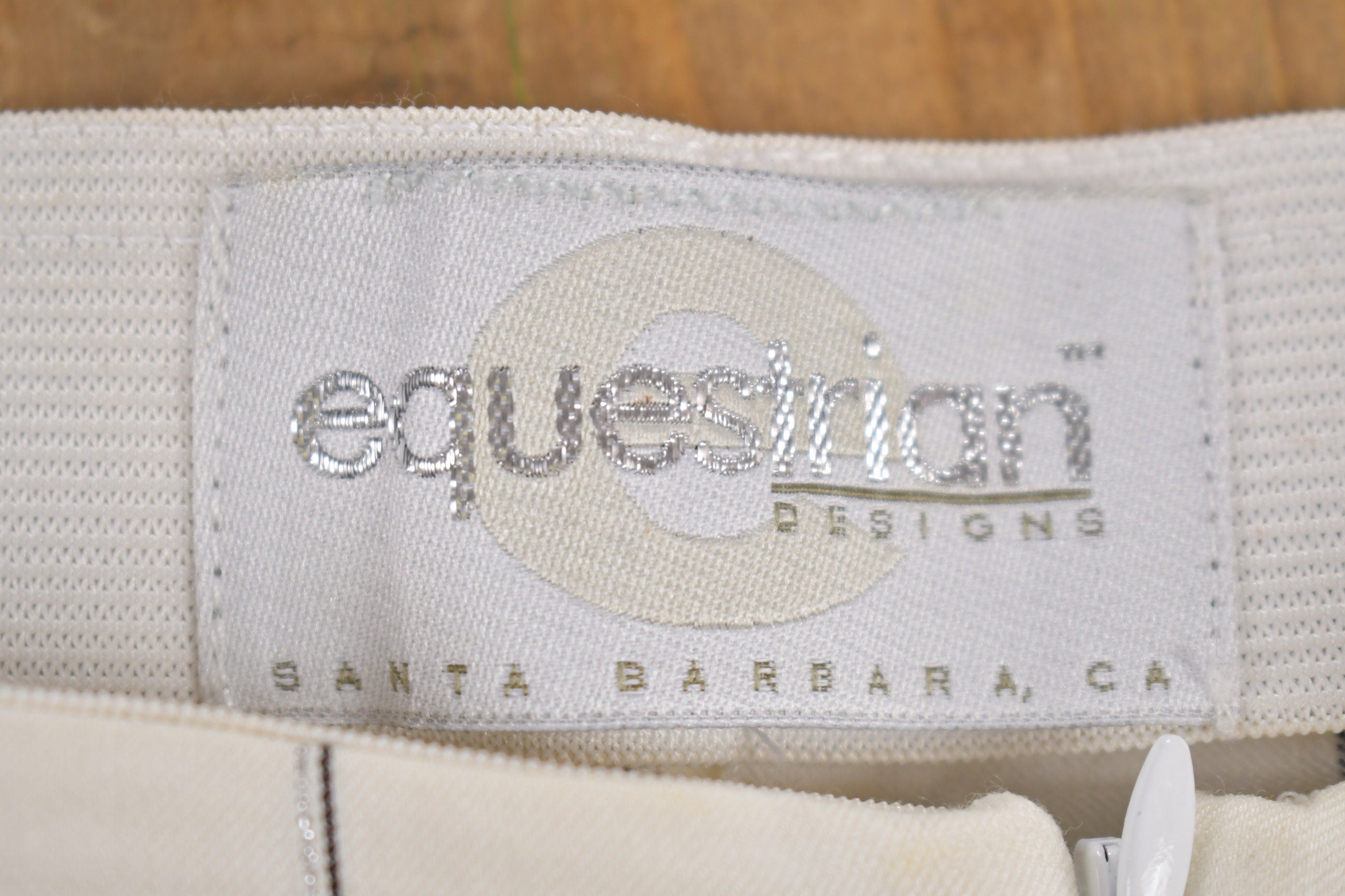 Vintage 1990s Equestrian Design Striped Pants Size 30 x 24