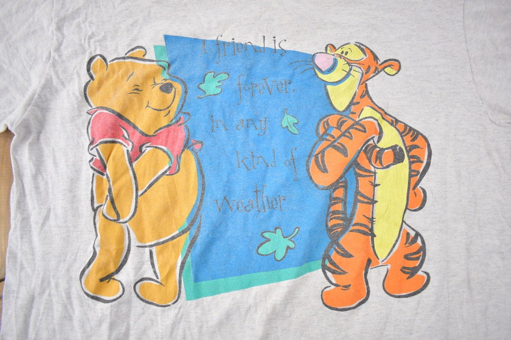 Vintage 1990s Disney Winnie The Pooh and Tigger Graphic T-Shirt Made In USA