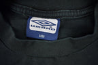 Vintage 1990s Umbro Black T-Shirt  90s  Vintage Streetwear  Graphic T Shirt  All Black  Umbro