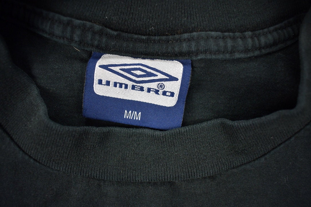 Vintage 1990s Umbro Black T-Shirt  90s  Vintage Streetwear  Graphic T Shirt  All Black  Umbro