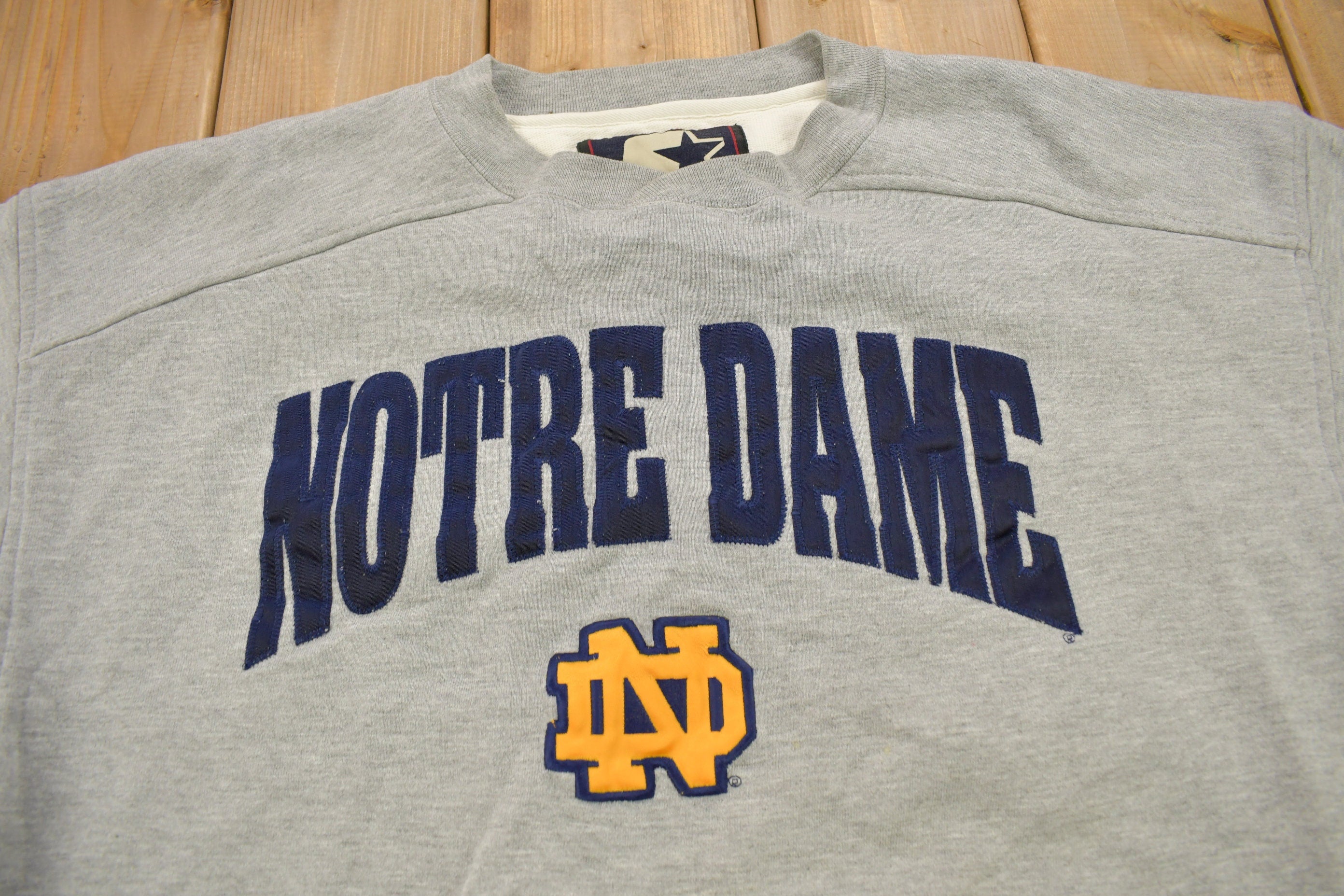 Vintage 1990s University Of Notre Dame Collegiate Starter Crewneck